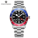 PAGANI DESIGN Premium Business Men's Mechanical Watch Luxury Formal Style Stainless Steel Sapphire Glass Calendar Luminous Clock