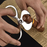 Cigar Cutter Double Blade Stainless Steel Metal Wood Pocket Gadget Cutter Knife Cuban Cigars Scissors