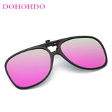 Men Polarized Flip Up Clip On Sunglasses Women Vintage Anti Glare Lens Pilot Sun Glasses Driving Night Vision Uv400 Gafas De Sol