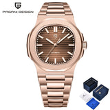 PAGANI DESIGN Modern Retro Men Mechanical Watch Famous Precious Stainless Steel Sapphire Glass Mirror Luminous 100m Diving Watch
