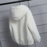 Spring Autumn and Winter 2023 New Korean Rex Rabbit Fur Imitation Fur Women's Coat Short Faux Mink Velvet Loose Plush Hooded