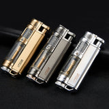 Visible Gas Window Flashlight Cigar Lighter Jet Butane Metal Turbo Windproof Lighter Portable Airbrush 1300C Men's Gadget