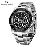 PAGANI DESIGN Men's Exclusive Quartz Watch Elite All-Match Style VK63 Luminous Waterproof Function Small Three-Pin Chronograph