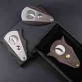 Wood Cigar Cutter Knife Scissors Sharp Blade Cigar Scissors Cutter Knife Puncher Guillotine Smoking Cigar Cutter Cutting Tool