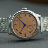 FARASUTE Retro Power Reserve 80 hours Machinery Wristwatch For Men St17 Manual Mechanical Watch Small Second Steel Bracelet