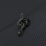 Broches minimalistas con símbolo musical de notas de metal ahuecadas para mujeres y hombres, productos culturales creativos, joyas y regalos.
