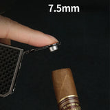 HONEST Metal Windproof Double Jet Blue Fire Inflatable Torch Lighter Visual Gas Window Cigar Diamond Cigar Lighters Smoking Tool