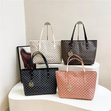 Large Capacity Commuting Tote Bags Fashionable Printed Pu Leather Handbag for Women College Students Class Handbags Shoulder Bag